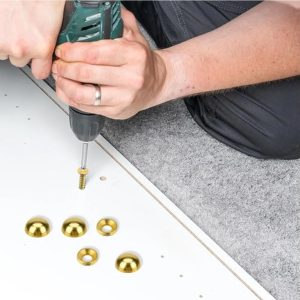 8Pcs Pure Brass Decorative Screws with Caps